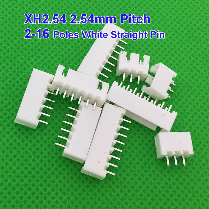 XH2.54 2.54mm Pitch 2-16 Poles White Straight Pin