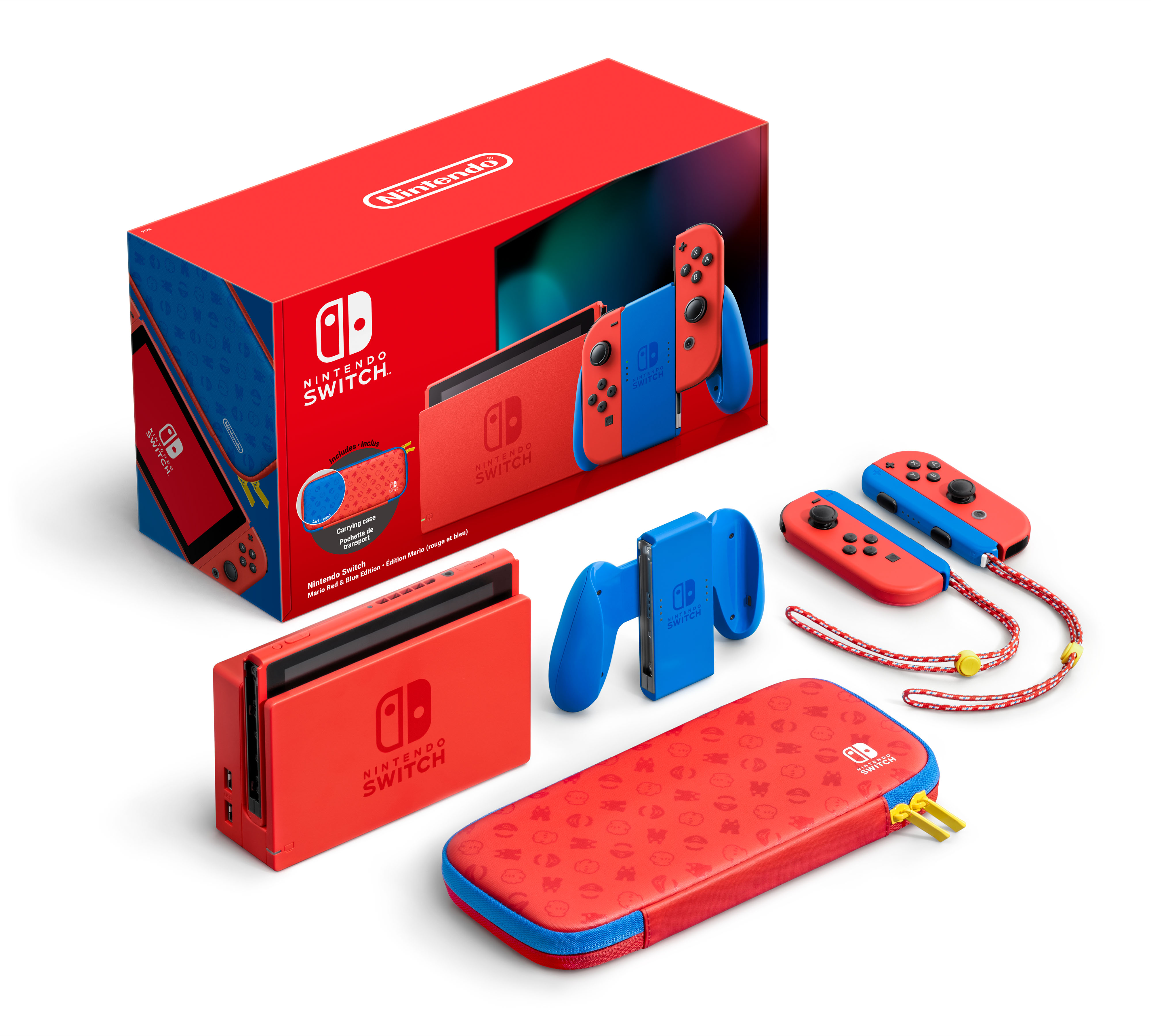 Nintendo Switch: Mario Themed (Red and Blue)