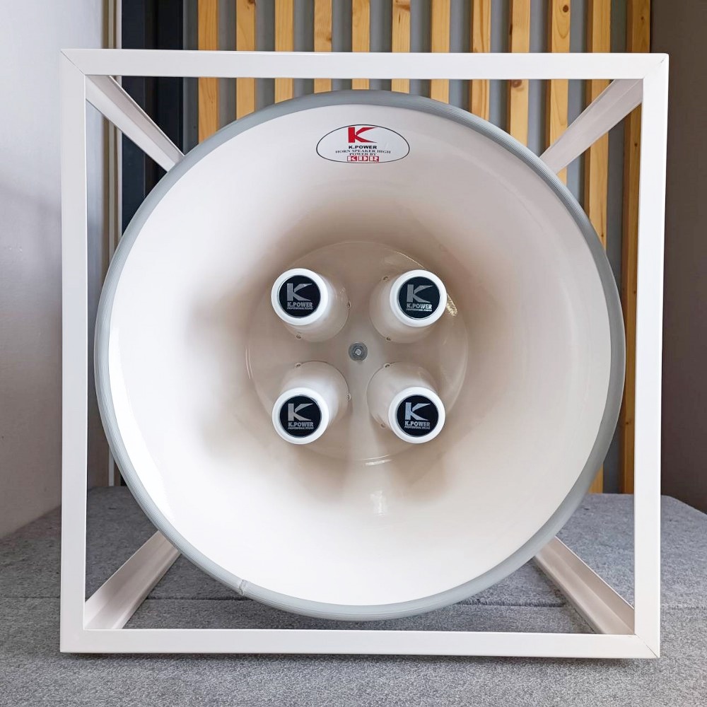 K.POWER HK-214 ปากฮอร์นอลู 4ยูนิต 4แกน 21นิ้ว อลู พร้อมยูนิต มีโครงเหล็กล้อมรอบ พร้อมใช้งาน KA-200 K POWER HK 214 มียูนิตฮอร์น พร้อมใช้ เสียงตามสาย หอกระจายข่าว KPOWER HK214 เอไอ-ไพศาล