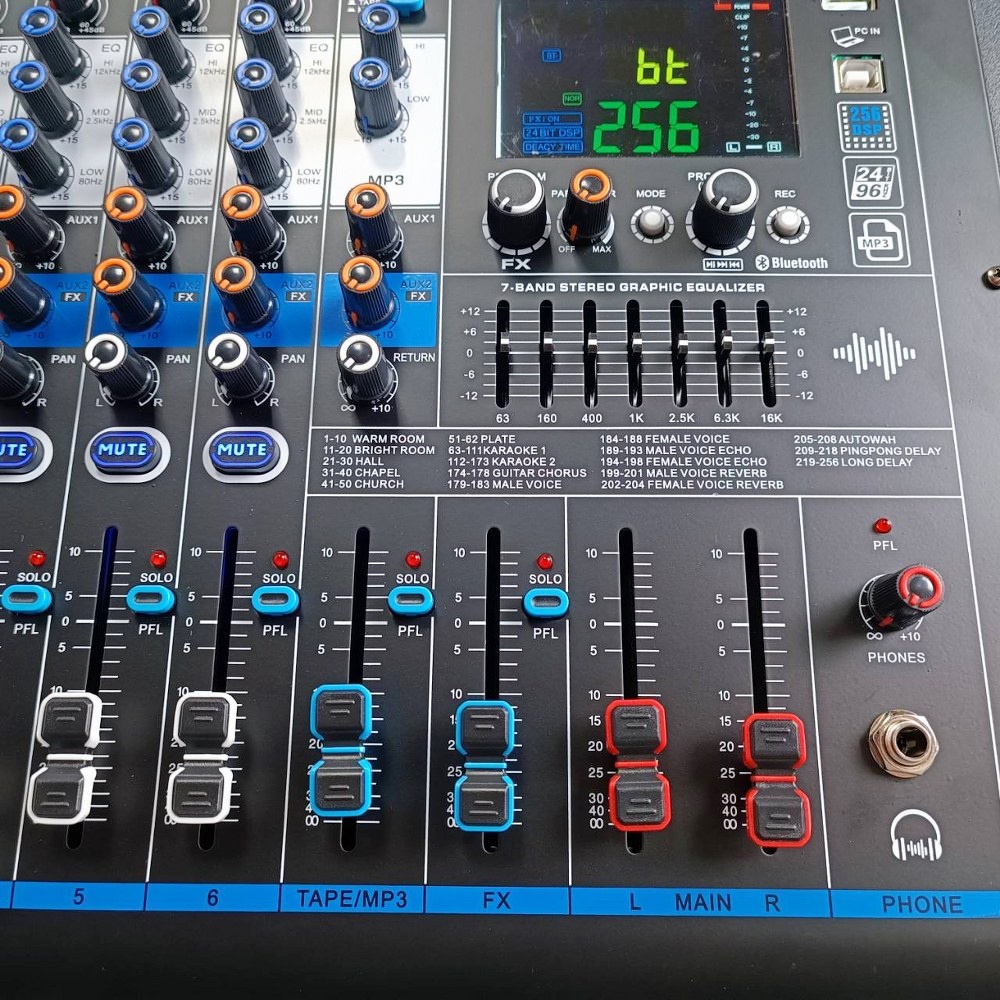 TADA AM-Q6P powermixer 350 watt EFX USB บลูทูส TA DA มิกเซอร์อนาล็อก AM Q6P ธาดา AMQ6P เอไอ-ไพศาล