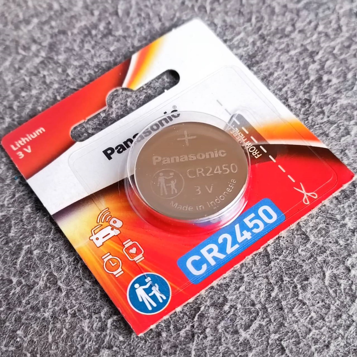 1ก้อน PANASONIC CR2450 ถ่าน ถ่านกระดุม CR 2450 CR-2450 ถ่านกลม ถ่านกระดุม3V เอไอ-ไพศาล