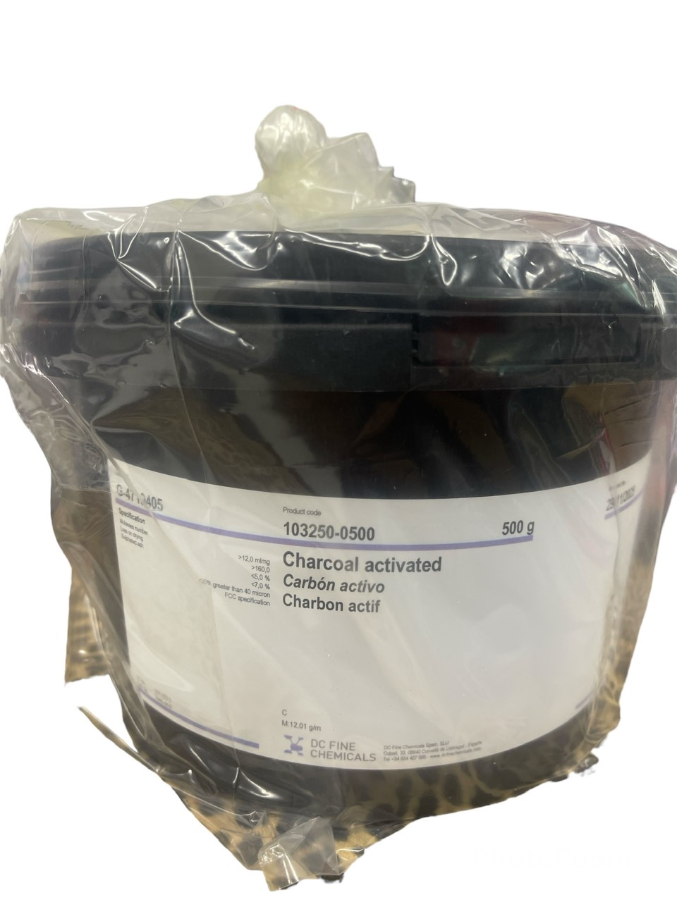 Activated Charcoal, 500 g - DC Finechem-Spain