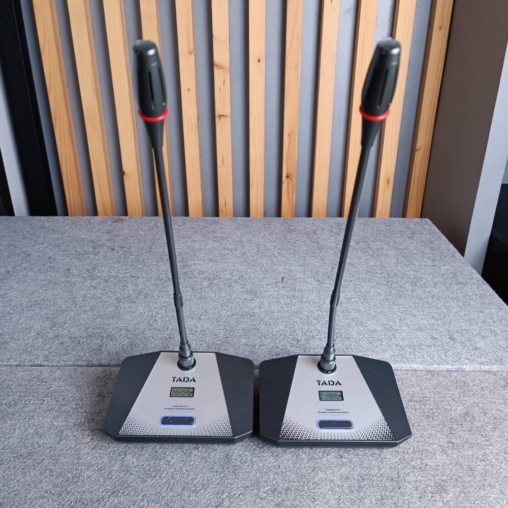 TADA U-1000G ไมค์ตั้งโต๊ะไร้สาย 8ตัว UHF มีระบบไมค์ประธาน ชุดไมค์ประชุมไร้สาย 8 ตัว พร้อมตัวรับสัญญาณ ธาดา U 1000G U1000G เอไอ-ไพศาล