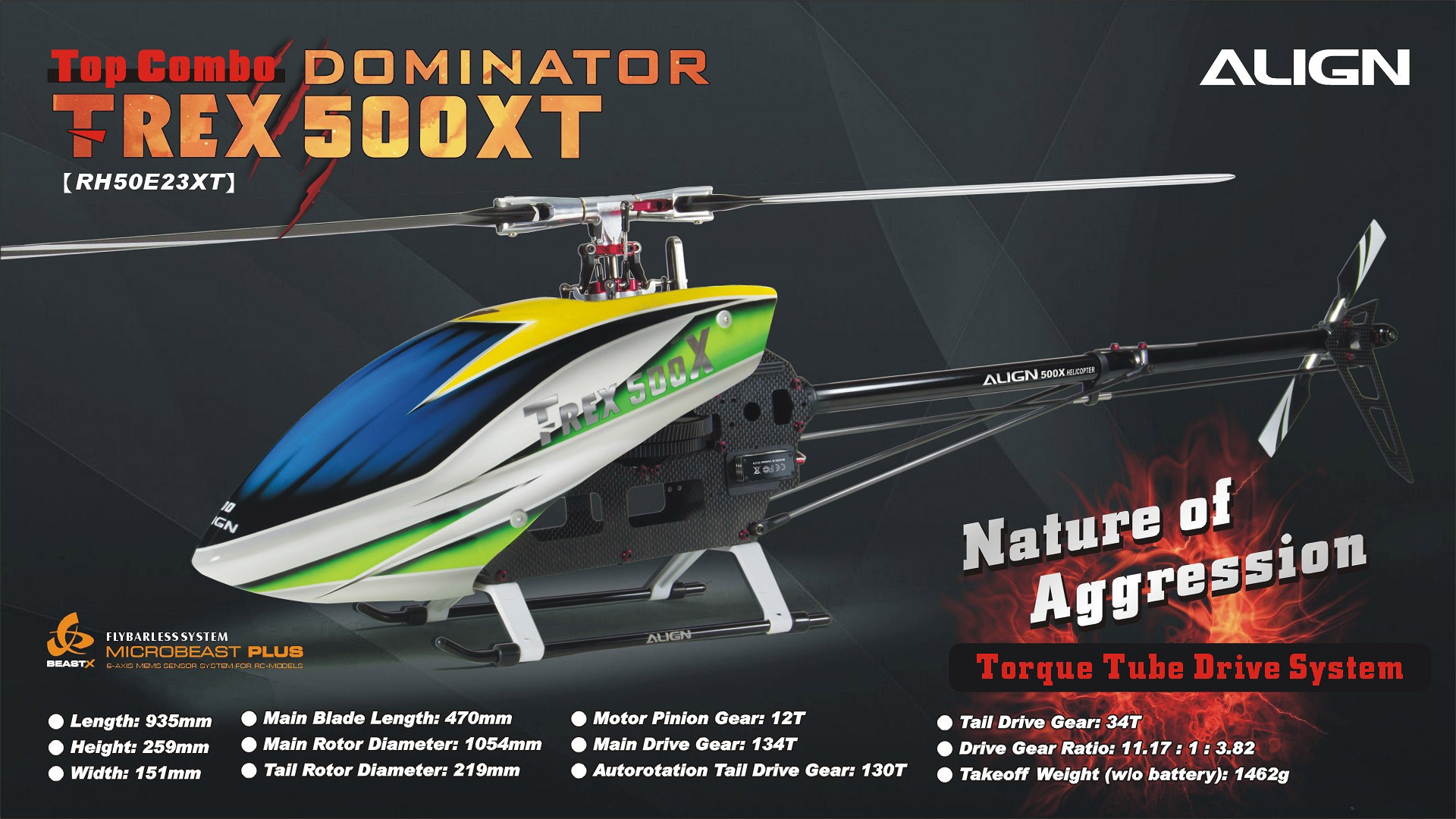 T-REX 500XT Top Combo ตัวลำ+ชุดไฟ
