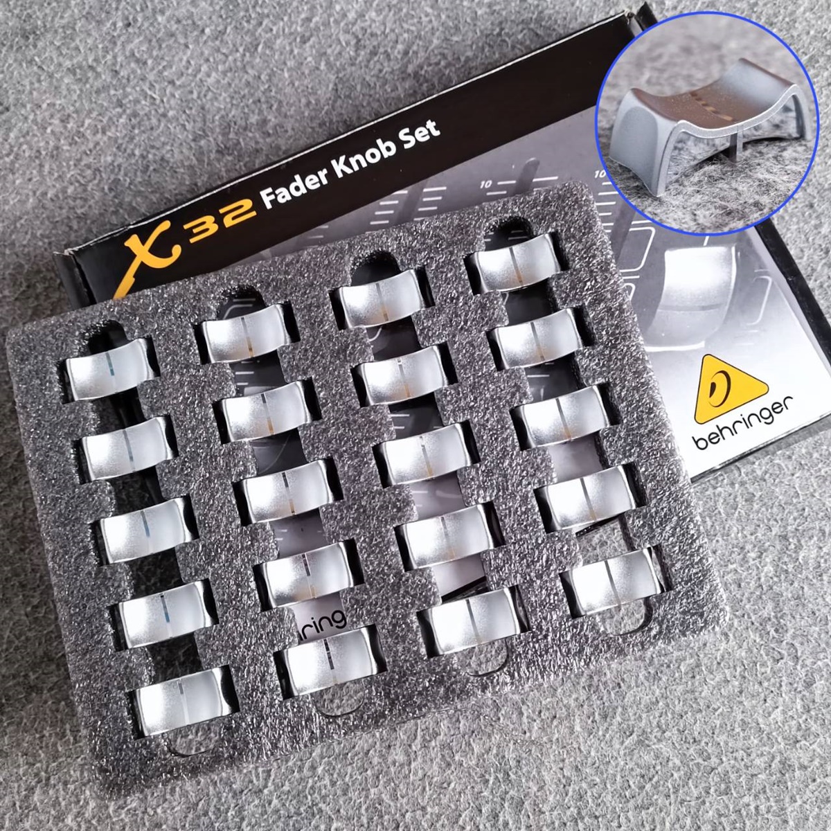 1อัน ฝาครอบสไลด์ X-32 สีเงิน ลูกบิด สไลด์มิกเซอร์ BEHRINGER X32 ของแท้จากโรงงาน เอไอ-ไพศาล +++