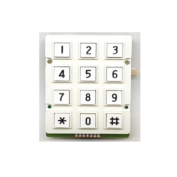 โมดูล 3 x 4 Key Matrix (12 คีย์) ซึ่งมี MCU อยู่บนบอร์ด