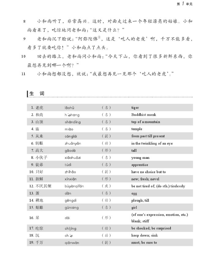 A Practical Chinese Reading Course ระดับกลาง เล่ม 1