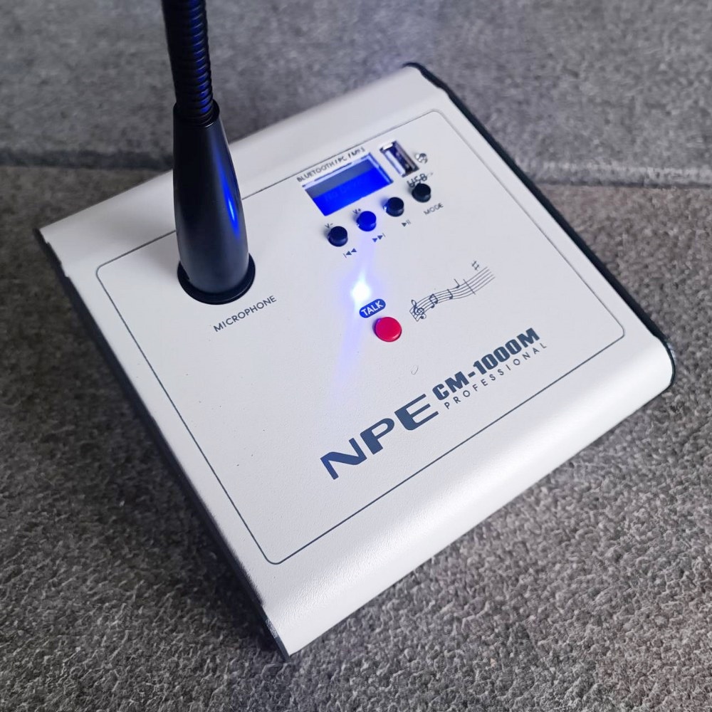 NPE CM-1000M CHIME MIC ไมค์ตั้งโต๊ะ ประชาสัมพันธ์ เอ็นพีอี ไมค์ประกาศ มีปุ่มเสียงพูด/ระฆัง CM 1000M CM1000M เอไอ-ไพศาล