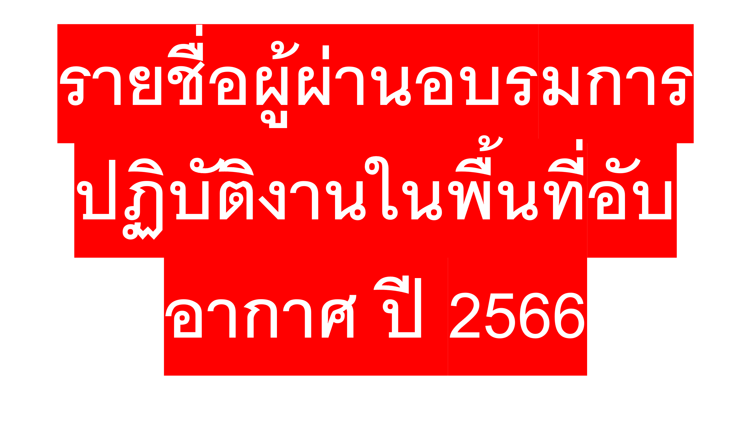 รายชื่อผู้ผ่านการอบรมการปฏิบัติงานในพื้นที่อับอากาศ ปี 2566