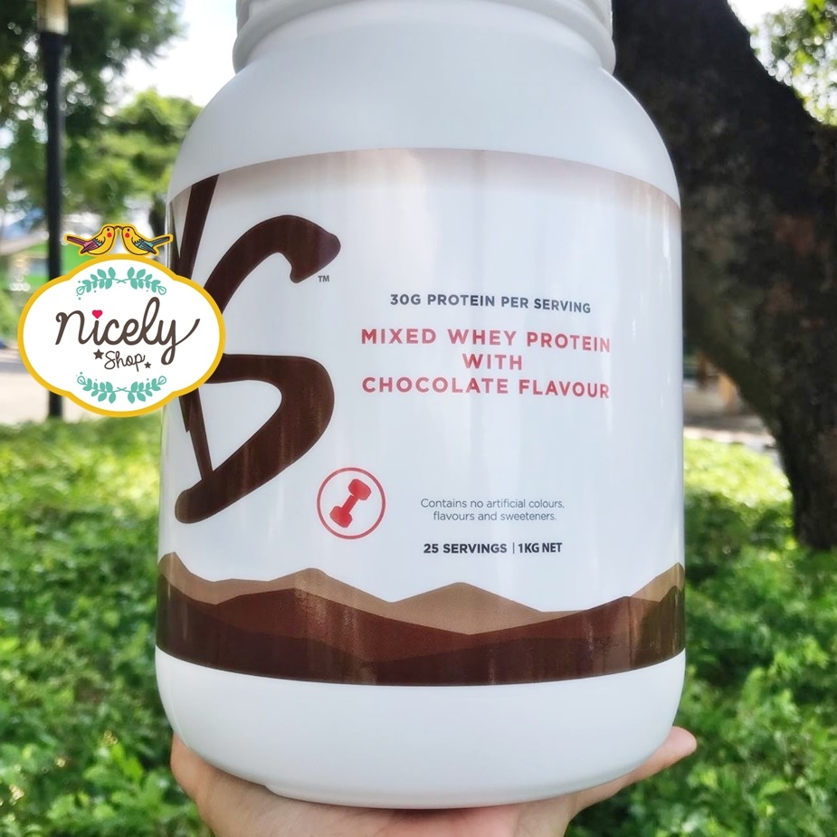 XS Mixed Whey Protein with Chocolate Flavour (1kg) เวย์โปรตีนผง รสช็อคโกแลต านแล้วสดชื่นขึ้นค่ะ ผสมกะโปรตีนจะละลายได้ดีขึ้น