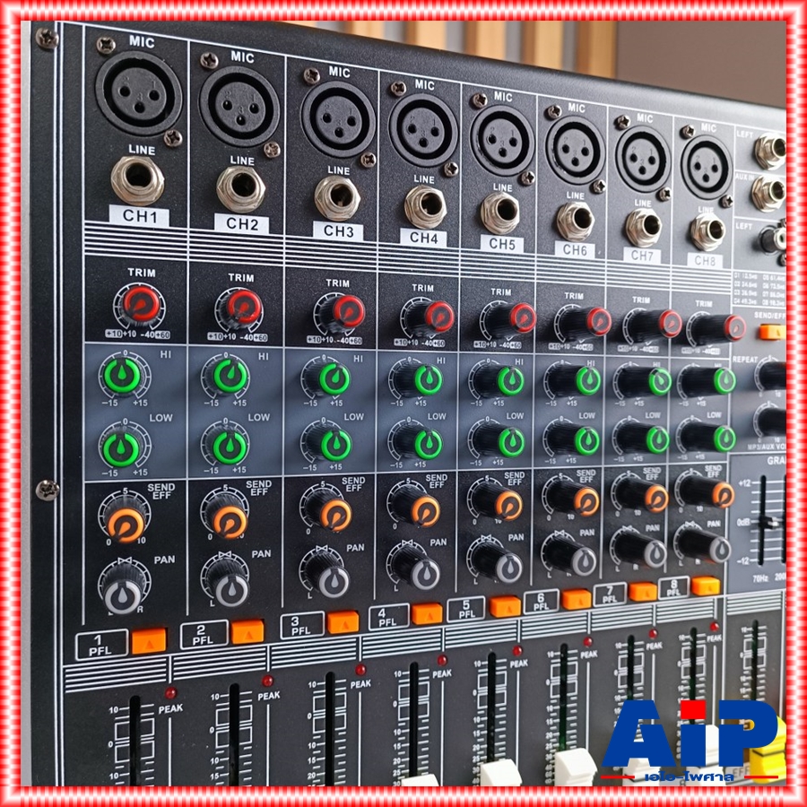 PROEUROTECH PMX-M802DSP POWERMIXER เพาเวอร์มิกเซอร์ 8 ช่อง พร้อมเอฟเฟคในตัว โปรยูโรเทค PMX M 802 DSP PMXM802DSP PRO EUROTECH เอไอ-ไพศาล