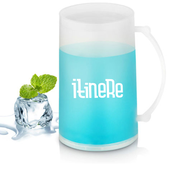 แก้วทำเกล็ดน้ำแข็ง แก้ว 2 ชั้น เก็บความเย็น ทำวุ้นน้ำแข็ง 400ML, 400ML Celestial Freezer Mug