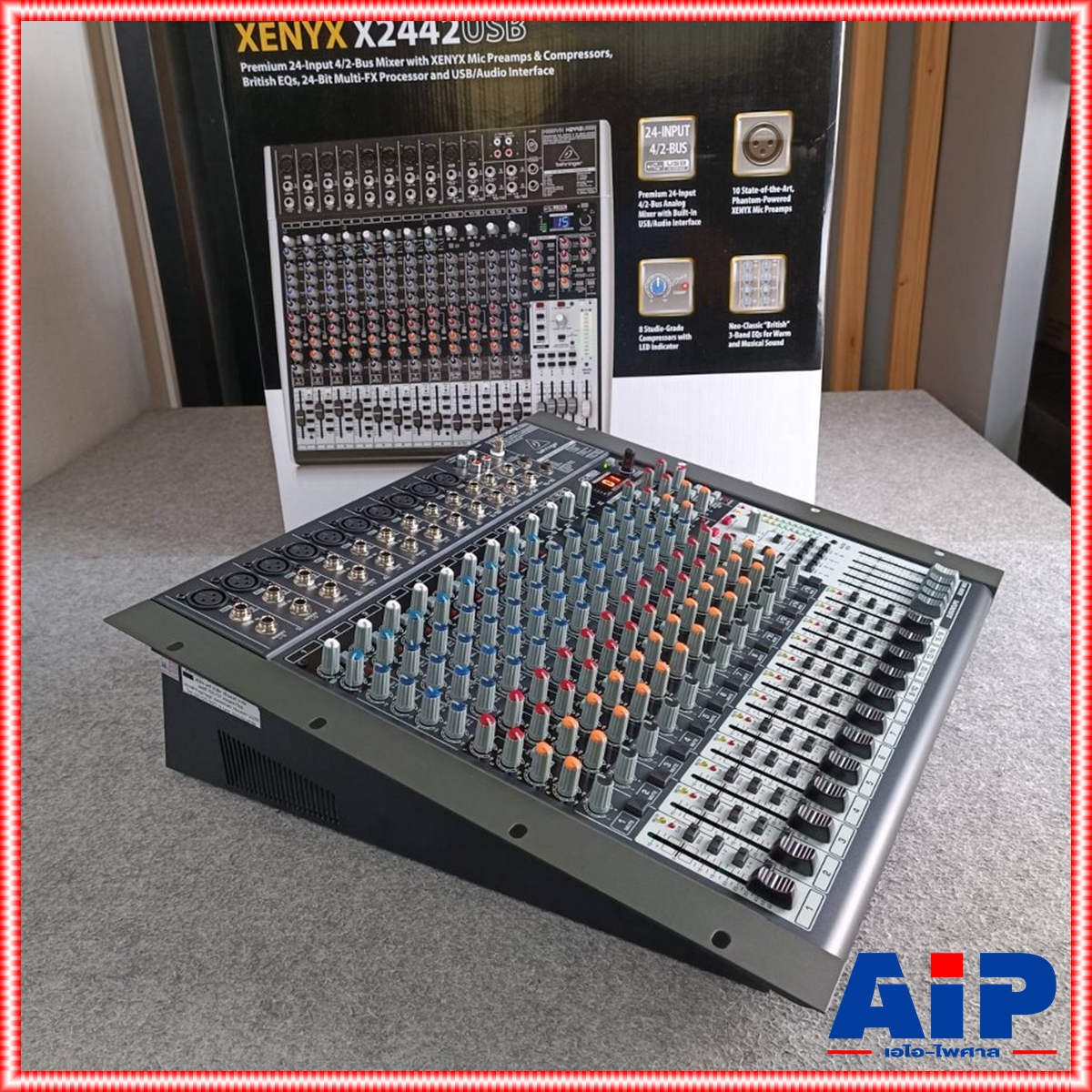BEHRINGER XENYX-X2442USB mixer มิกเซอร์ BEHRINGER XENYX X2442FX Mixer เครื่องผสมสัญญาณเสียง มิกเซอร์ แบบอนาล็อค Behringer Xenyx X2442FX +++ เอไอ-ไพศาล