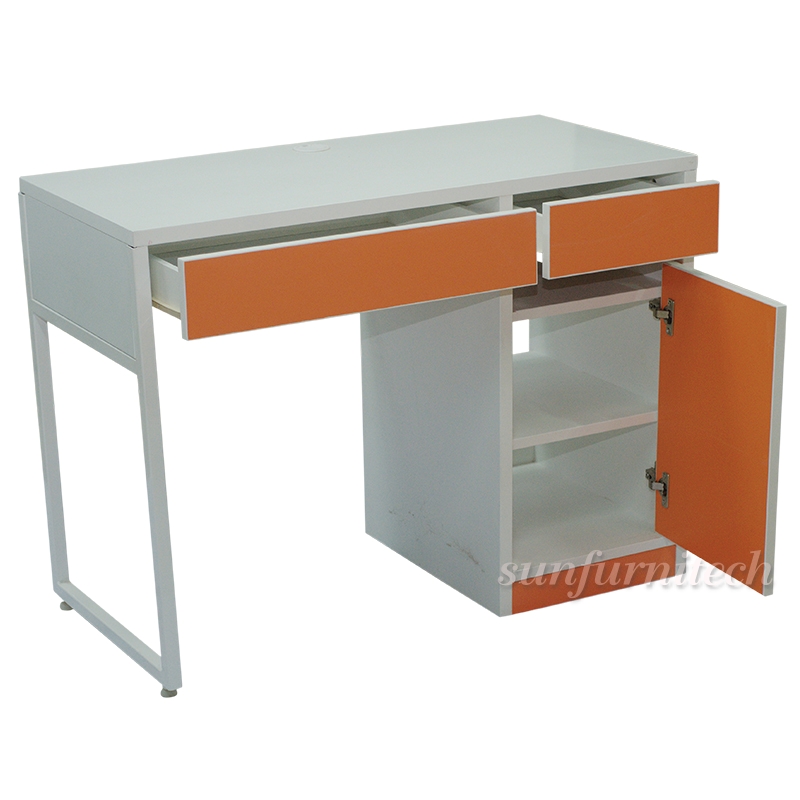 โต๊ะทำงานมีลิ้นชัก, โต๊ะทำงาน ขนาด 120 ซม. มีลิ้นชัก และชั้นวางของ TK รุ่น HO-01