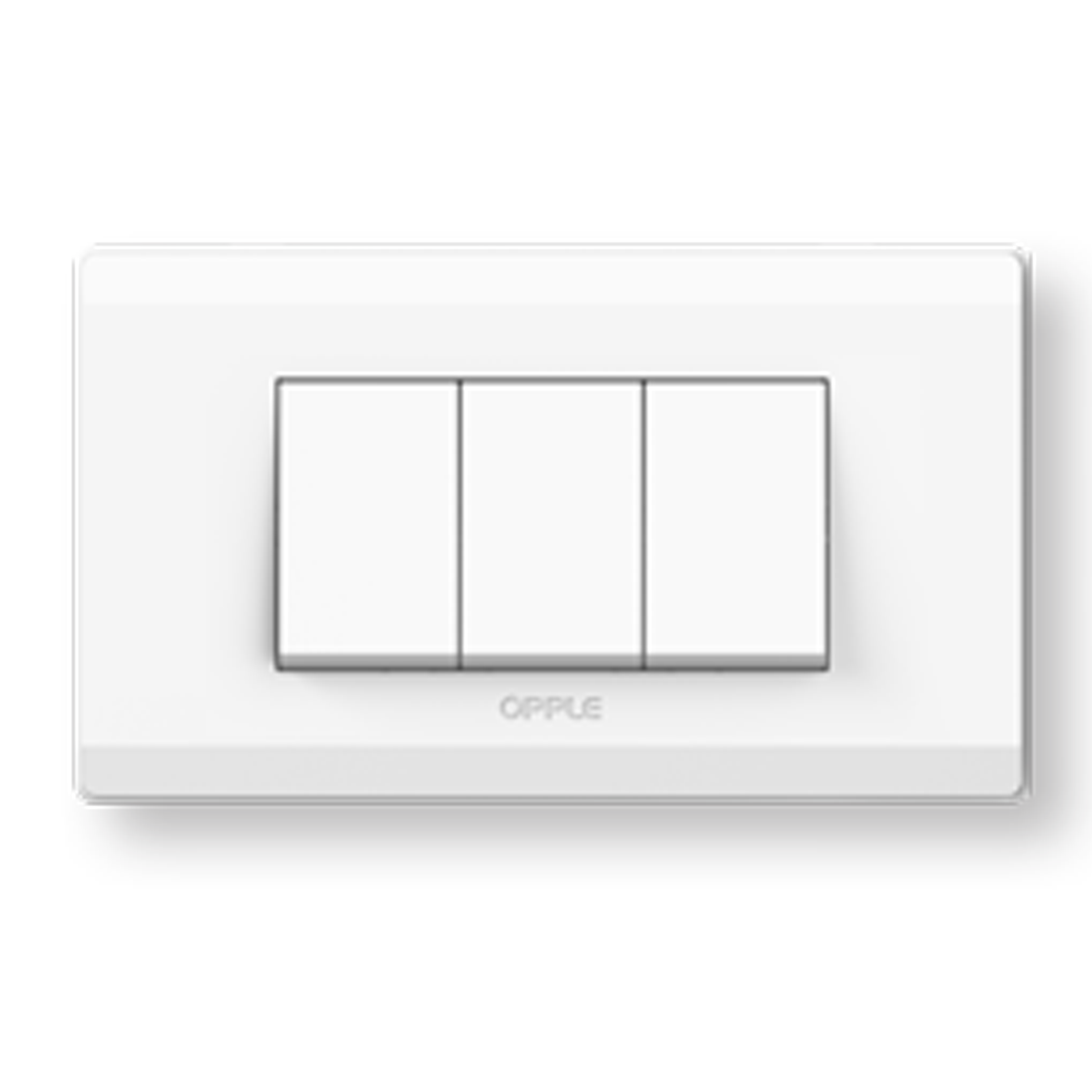 F011632A ชุด สวิทช์ 2 ทาง ขนาด 1 ช่อง 3 สวิทช์ สีขาว OPPLE F011632A