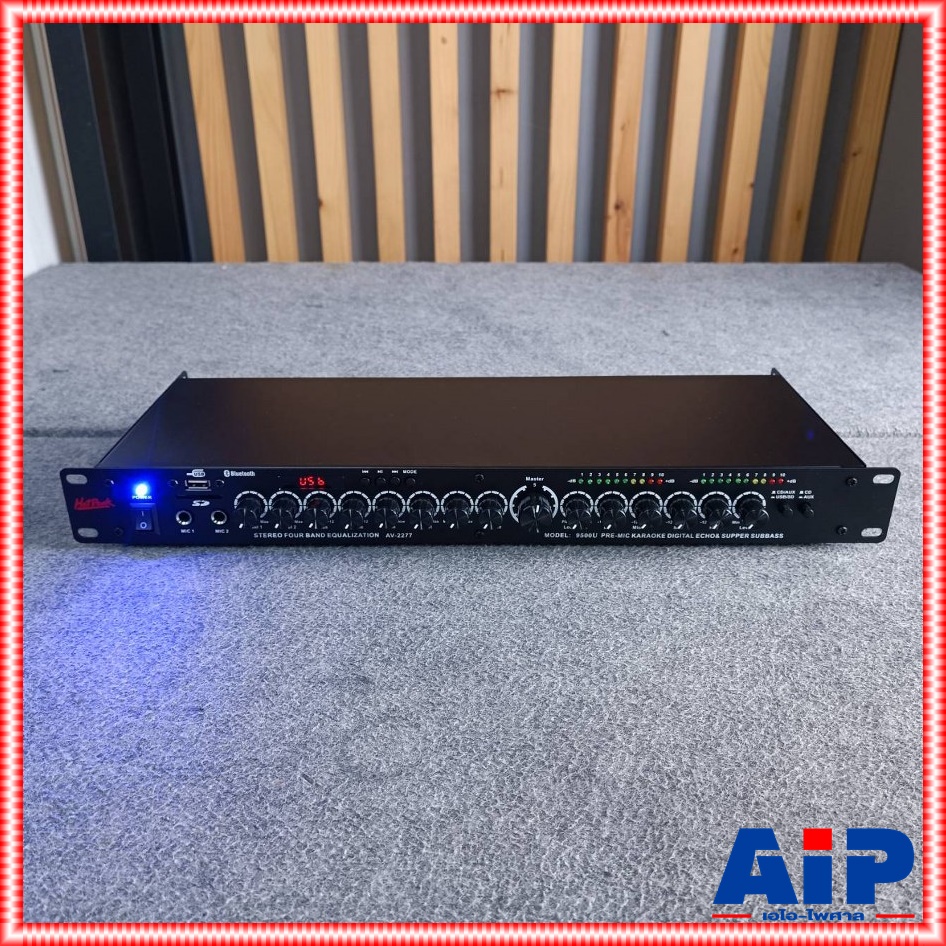 HOTROCK U-9500 ปรีแอมป์ ปรี สเตอริโอ รองรับ บลูทูธ และ USB U ปรีแอมป์คาราโอเกะ ยี่ห้อ HOT ROCK รุ่น 9500 U9500 เอไอ-ไพศาล