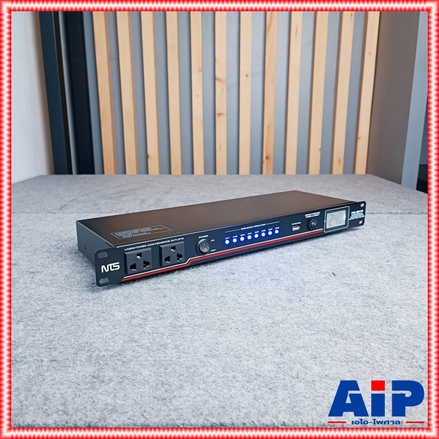 NTS PQ-8015 Sequence Power Distributor ปลั๊กรางจ่ายไฟสำหรับติดแล็ค BREAKER OUTLET PQ8015 NTS : PQ-8015 Sequence Power Distributor ปลั๊กไฟติดแร็ค เอไอ-ไพศาล
