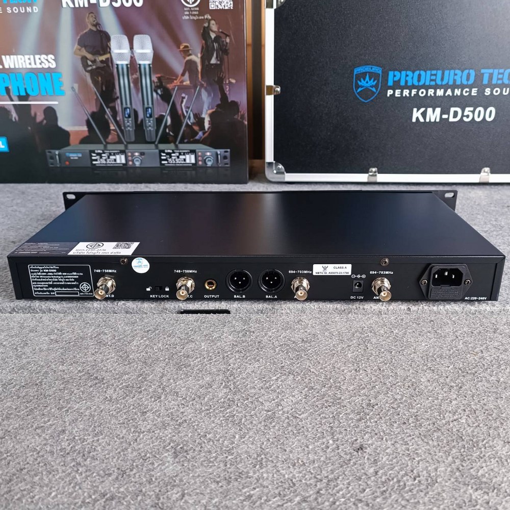 PROEUROTECH KM-D500 ไมค์ลอย UHF 4เสา ไมโครโฟน Wireless UHF ไมโครโฟนไร้สาย ไมค์ลอยคู่มือถือ โปรยูโรเทค KM D500 KMD500 เอไอ-ไพศาล