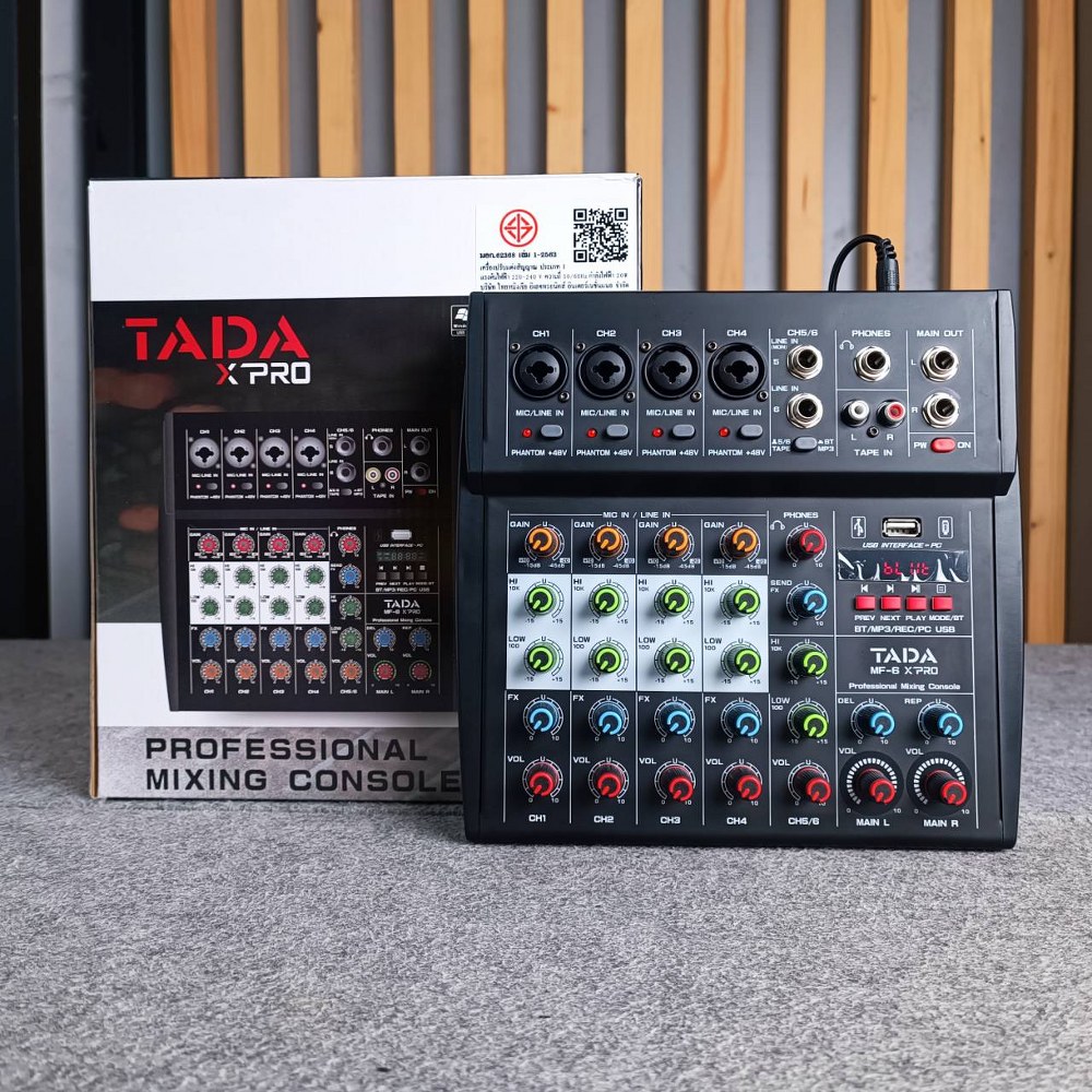 TADA MF-6 MIXER มิกเซอร์ TADA MF 6 MF6 มิกเซอร์ TA DA รองรับ BLUETOOTH มิกเซอร์บลูทูธ 6 input มิกซ์ บลูทูธ มิกเซอร์ Bluetooth mixer เครื่องเสียง มิกเซอร์จิ๋ว มิกเซอร์เอฟเฟค เอไอ-ไพศาล
