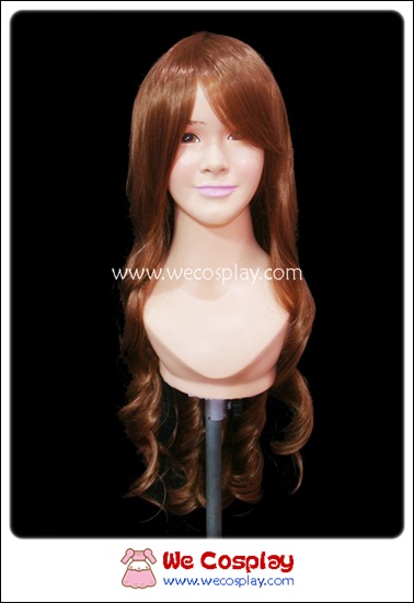วิกผมคอสเพลย์ ลอนอ่อน สีน้ำตาลทอง Gold Brown Cosplay Wig
