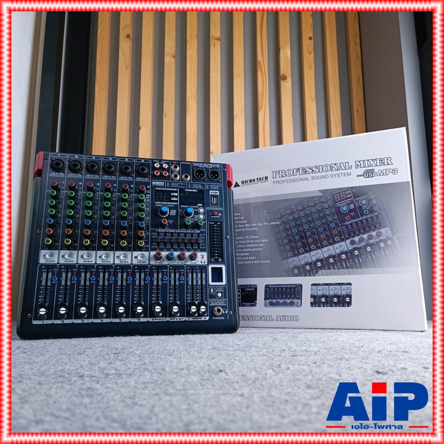 MICROTECH MT-M6 mixer มิกเซอร์ 6 ช่องไมค์ เอฟเฟคแท้ มีบลูทูธ ไมโครเทค มิกซ์คาราโอเกะ MT M 6 MTM6 เอไอ-ไพศาล