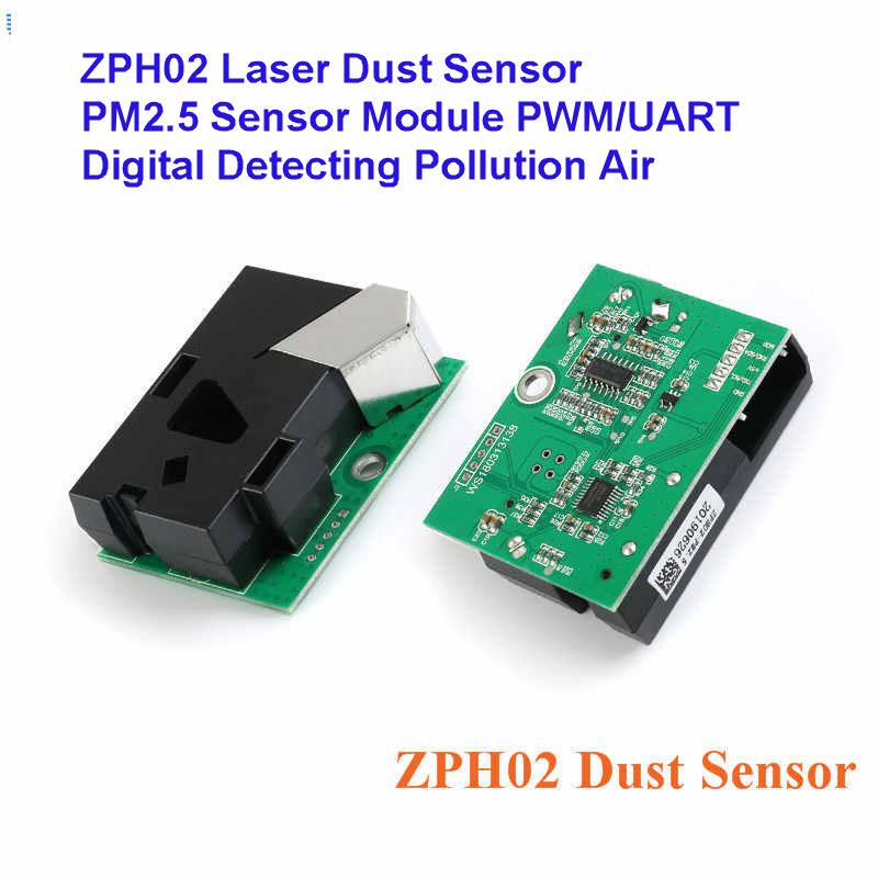 ZPH02 Laser Dust Sensor PM2.5 Sensor Module PWM/UART Digital Detecting Pollution Air Pollution Dust for Household Purifiers VOC