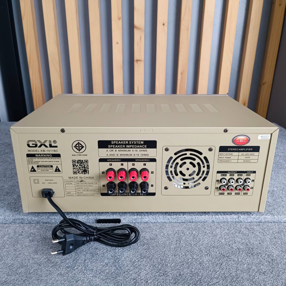 GXL KB-1011BC แอมป์+บูลทูส สีเงิน แอมป์ขยายเสียง แอมป์คาราโอเกะ KB 1011BC KB1011BC เอไอ-ไพศาล