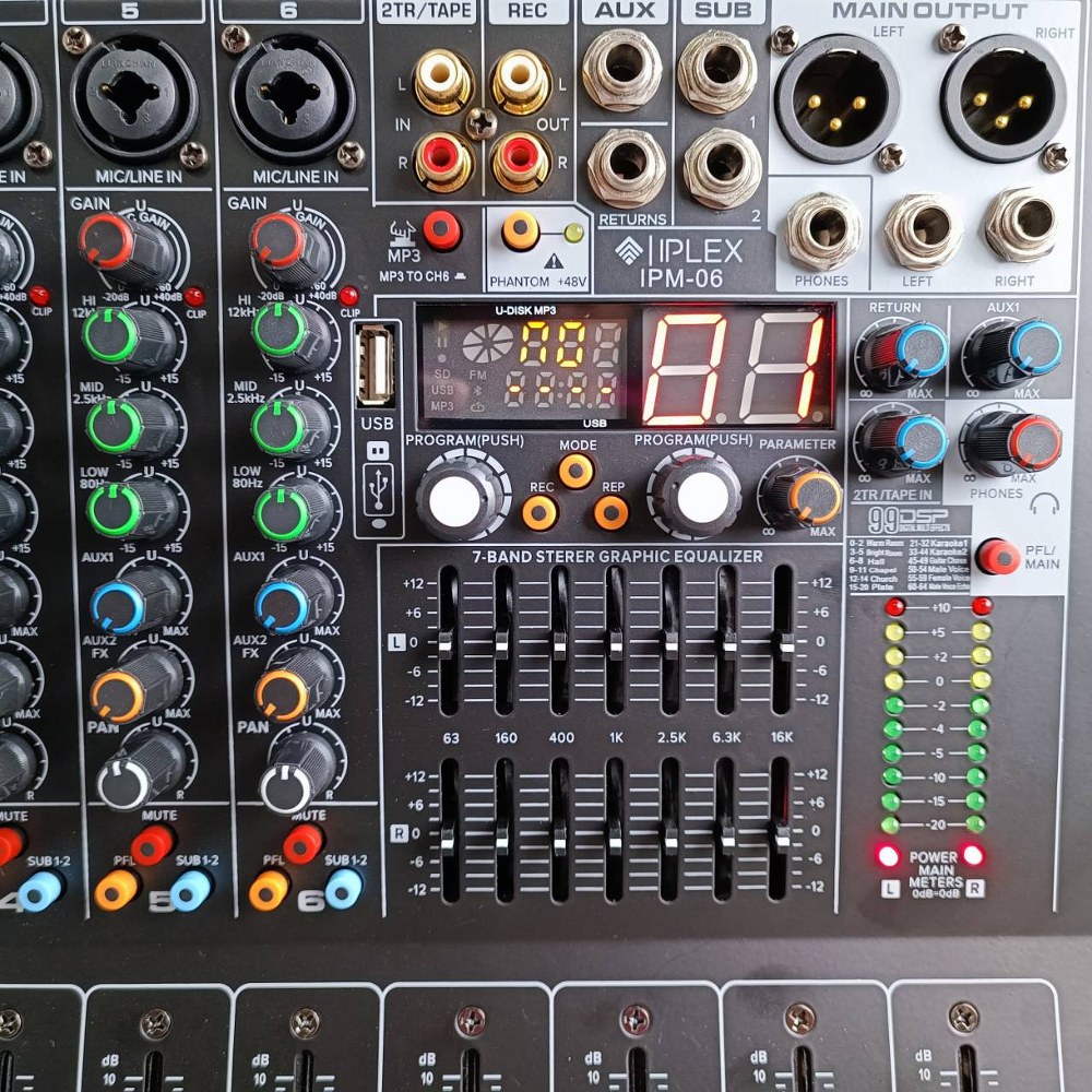 IPLEX IPM-06 MIXER IPM 06 IPM06 มิกเซอร์ เครื่องเสียง เครื่องปรับแต่งเสียง มิกซ์ เอไอ-ไพศาล