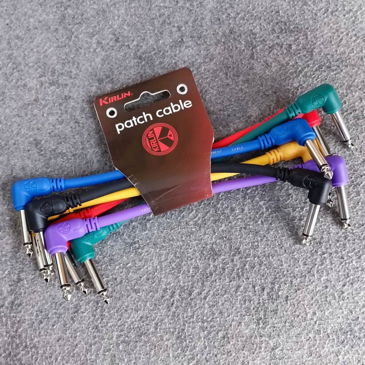KIRLIN I6-243 สายพ่วงเอฟเฟคกีต้าร์ ชุด6เส้น 6สี ยาว15เซนติเมตร สายต่อเอฟเฟคกีตาร์ หัวงอ/หัวงอ 24awg สายสัญญาณกีต้าร์ เอไอ-ไพศาล
