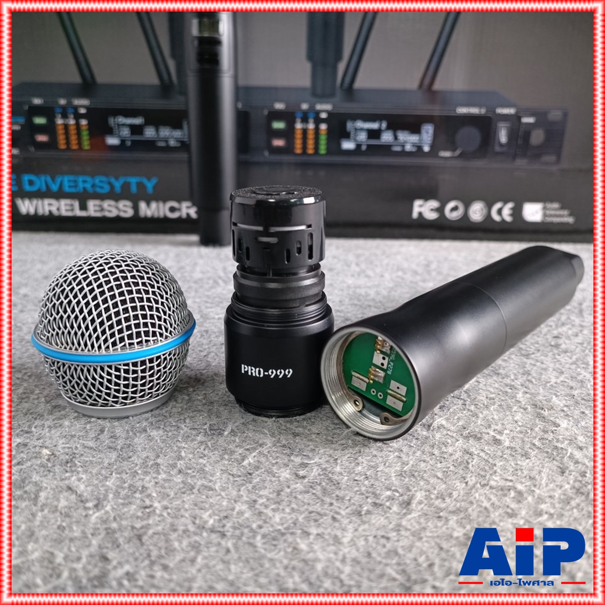 ความถี่ใหม่ กสทช PROEUROTECH PRO-999 ไมค์ลอยมือถือคู่UHF ไมค์ลอยคู่ ไมค์คาราโอเกะ PRO999 PRO 999 แถมอุปกรณ์ย้ายเสา กระเป๋าเก็บไมค์ เอไอ-ไพศาล