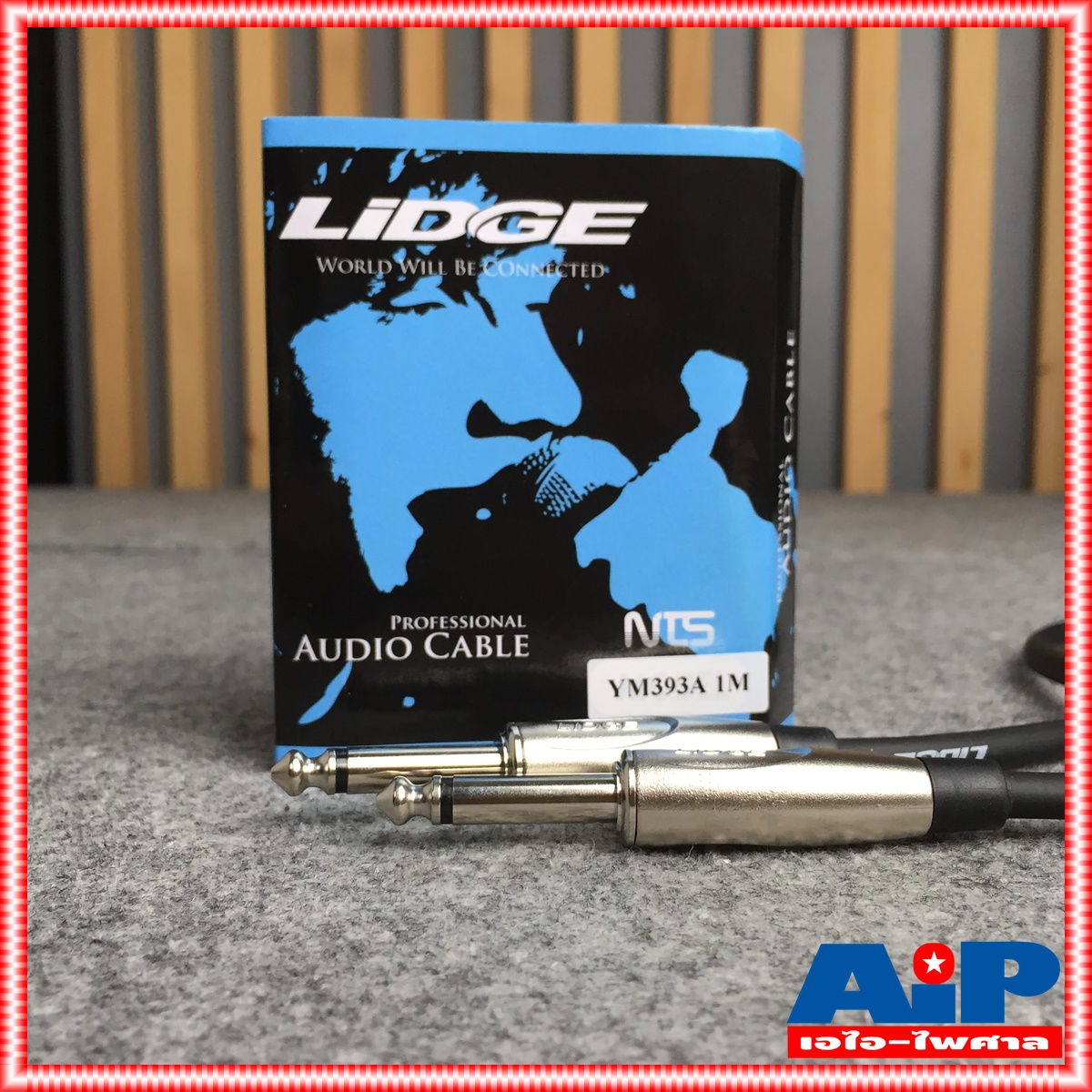 1เมตร สายสัญญาณ ปลั๊กโฟนโมโน 1/4 หัวท้าย LIDGE YM-393A ความยาว 1เมตร สาย PHONE MONO หัว-ท้าย YM393A เอไอ-ไพศาล