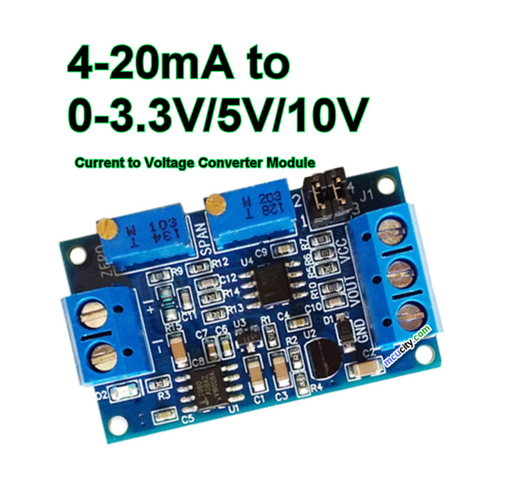 4-20mA to 0-3.3V/5V/10V Current to Voltage Converter Signal Conversion Module