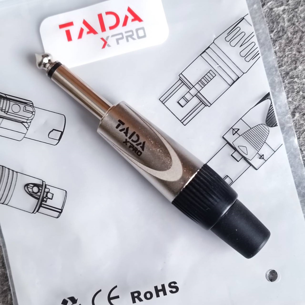 สีเงิน TADA YSR-3007 phone mono สีเงิน ปลั๊กไมค์โมโน แจ็คไมค์mono ตัวผู้ YSR3007 YSR 3007 เอไอ-ไพศาล