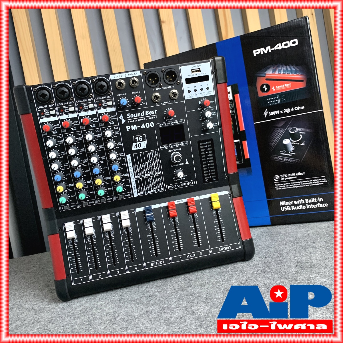 SOUNDBEST PM-400 POWER MIXER มิกซ์ มิกเซอร์ เพาเวอร์มิกซ์ PM 400 PM400 เครื่องเสียง ซาวด์เบส sound best powermixer เอไอ-ไพศาล +++