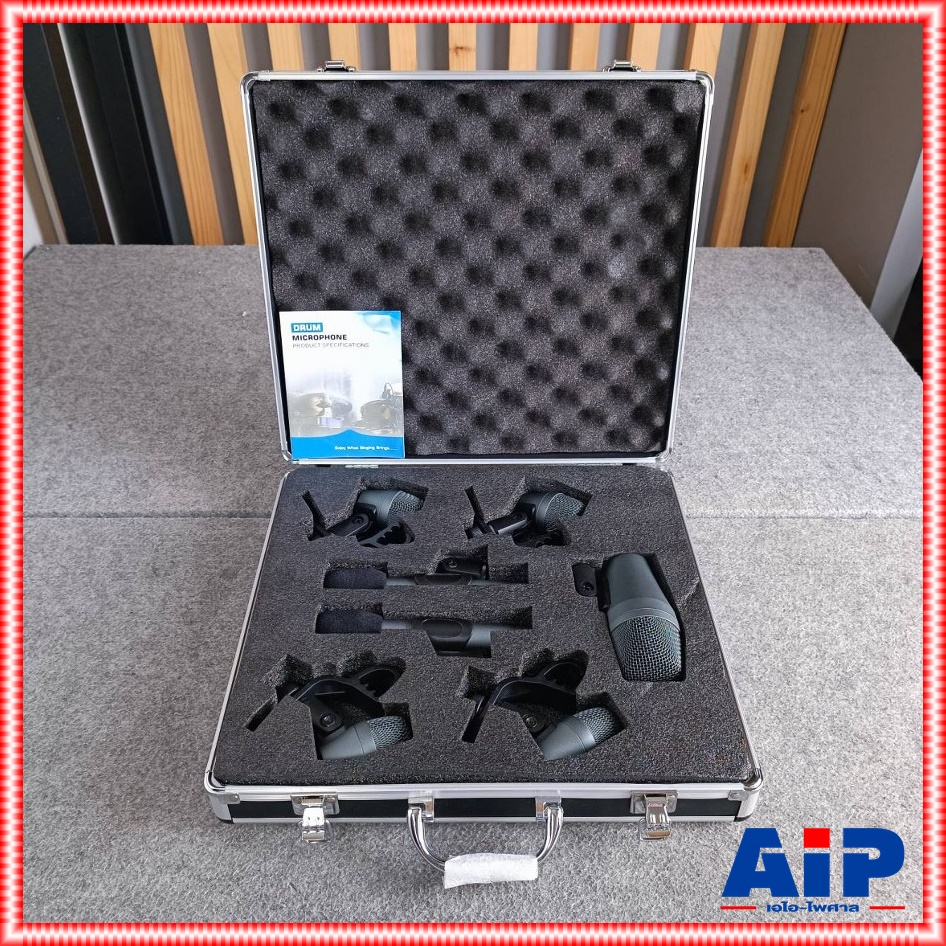 TADA GM-56D ไมค์กลอง7ชิ้น พร้อมขาจับไมค์กลองครบชุด พร้อมกระเป๋าเก็บไมค์กลอง ไมโครโฟน คอนเดนเซอร์ ไมค์จ่อกลอง GM 56D GM56D เอไอ-ไพศาล