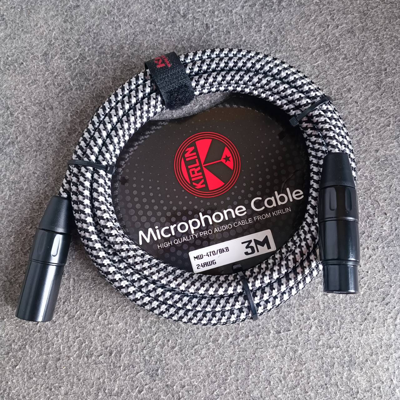 3เมตร สายไมค์ KIRLIN XLR ผู้-เมีย MW-470/BKB หัวสีดำ สาย ปลั๊กแคนนอล ผู้-เมีย XLR ผู้-เมีย MW-470 MW470 MW 470 เอไอ-ไพศาล