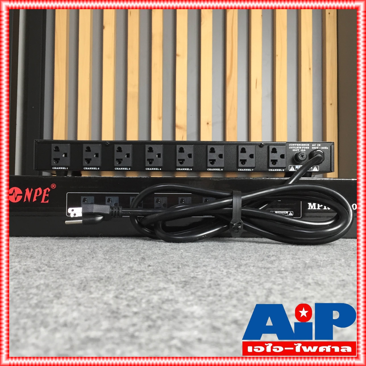 NPE MPR1020D ปลั๊กไฟใส่ตู้RACK มีมิเตอร์โชว์โวลท์ MPR-1020D มีช่องจ่ายไฟUSB MPR 1020 D MPR1020เอไอ-ไพศาล