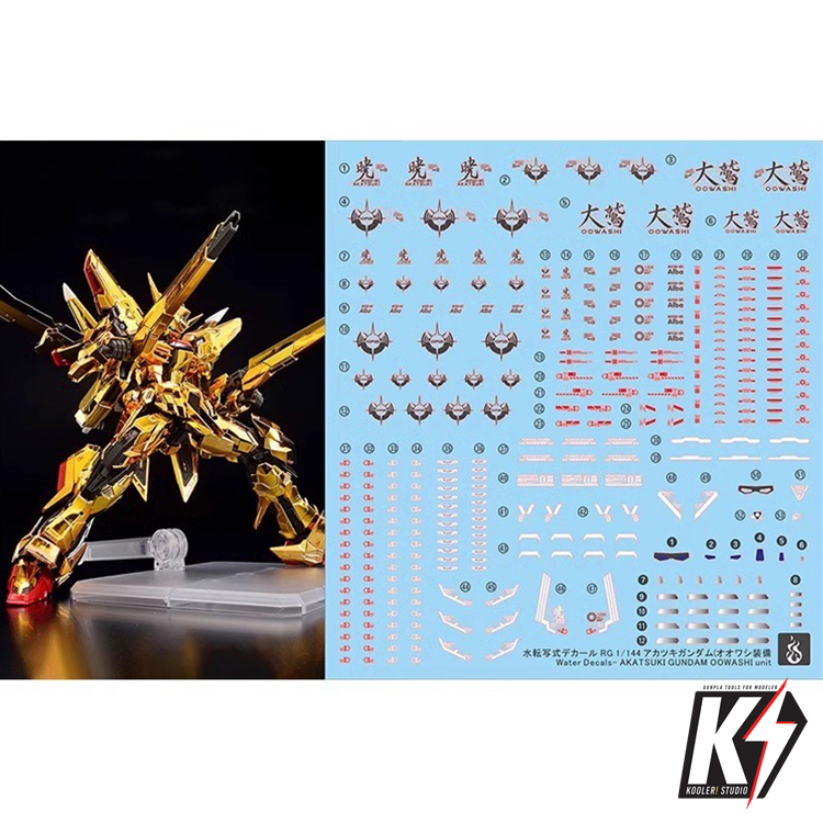 Waterdecal CG RG Akatsuki Gundam #ดีคอลน้ำสำหรับติดกันพลา กันดั้ม Gundam พลาสติกโมเดลต่างๆ