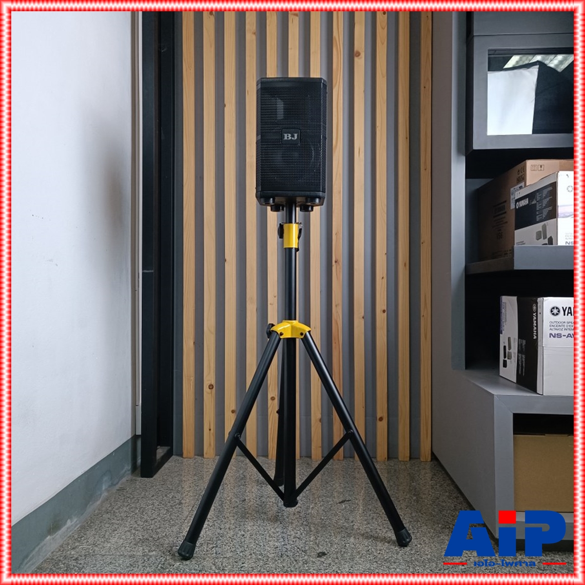 2ต้น NTS S-16 ขาตั้งลำโพง ข้อต่อเหล็กสีเหลือง ขาตั้งตู้ลำโพง NTS S 16 เอ็นทีเอส S16 ขาตั้งตู้ลำโพงแบบฐาน 3 ขา เอไอ-ไพศาล