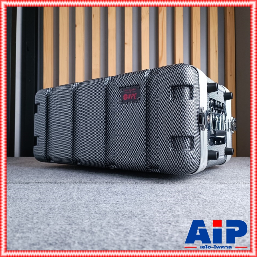 กล่อง RACK ABS 4USD KEVLAR ใส่ไมค์ลอย ลึก9นิ้ว พร้อม ลิ้นชักใส่ไมค์ กล่องใส่อุปกรณ์เครื่องเสียง rack แร็ค กล่องใส่เครื่องเสียง กล่องใส่ไมค์ลอย ABS4U เอไอ-ไพศาล
