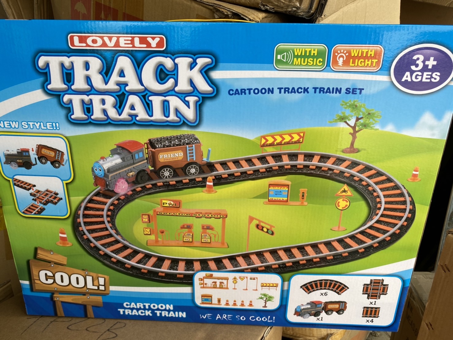 8730 รางรถไฟใส่ถ่าน กล่องใหญ่. (ของหมด)