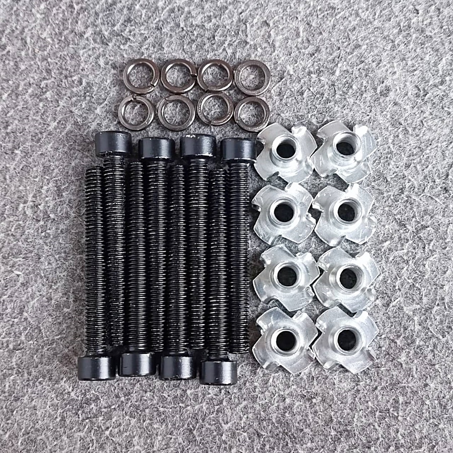 ถุง8ชุด น๊อตหัวหกเหลี่ยม 50mm พร้อม T-NUT M6 น็อตยึดลำโพง สกรู น็อตยึดร่อง น็อตสำหรับตู้ลำโพง เอไอ-ไพศาล