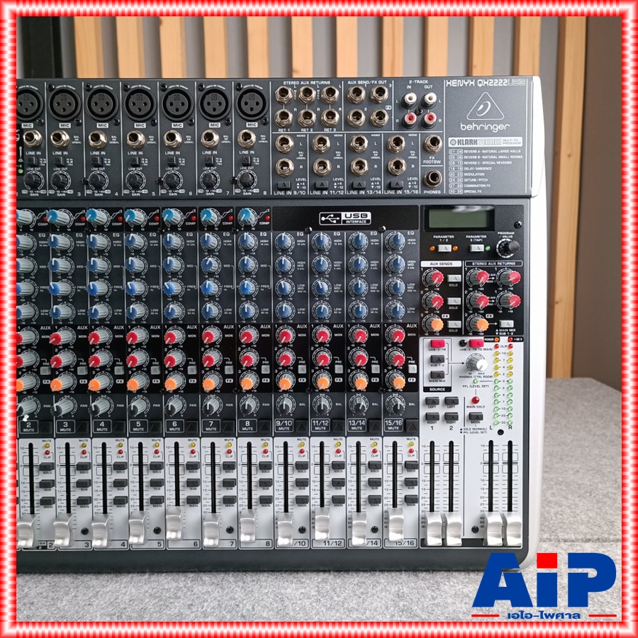 BEHRINGER QX-2222USB mixer QX 2222USB QX2222USB มิกซ์ มิกเซอร์ เครื่องเสียง เครื่องปรับแต่งเสียง MIX เอไอ-ไพศาล +++