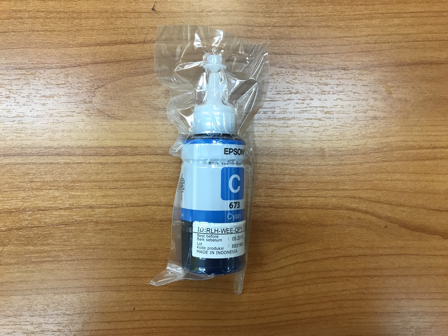 น้ำหมึกปริ้นเตอร์แท้ EPSON เบอร์ 673 C (สี ฟ้า)
