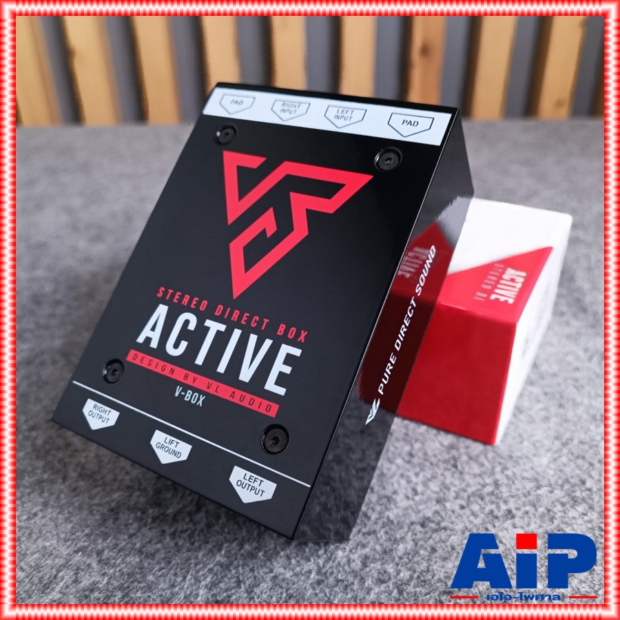 V BOX Stereo Active DI MKII ตัวกรองสัญญาณเสียง กล่องสัญญาณเสียง ดีไอสำหรับเบสกีตาร์และเครื่องดนตรี เอไอ-ไพศาล