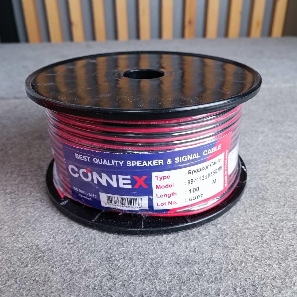ขด100เมตร CONNEX RB-111 2X0.5 SQ.MM.สายลำโพงดำแดง RB111 RB 111 สายลำโพง ดำ-แดง สายลำโพง2x0.5 ทองแดงชุบ เอไอ-ไพศาล