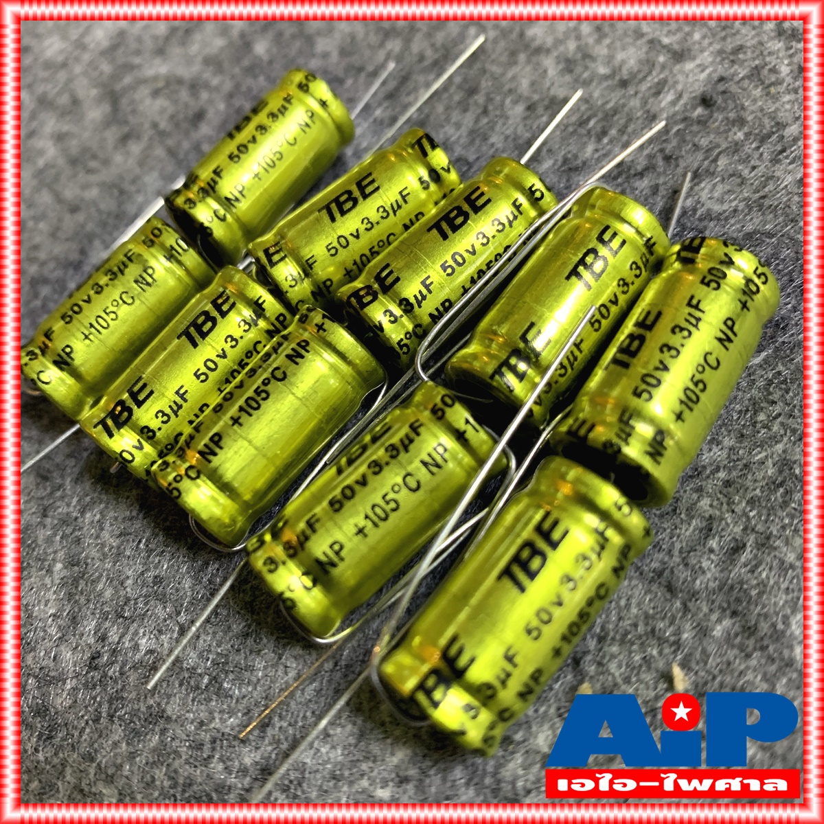 (10ตัว) 3.3uF 50V C ลำโพง สีทอง คาปาลำโพงเสียงแหลม ตัวป้องกันลำโพงเสียงแหลม คอนเดนเซอร์ คาปาซิเตอร์ลำโพง CAPACITOR 4.9 cเสียงแหลม 3.3/50V