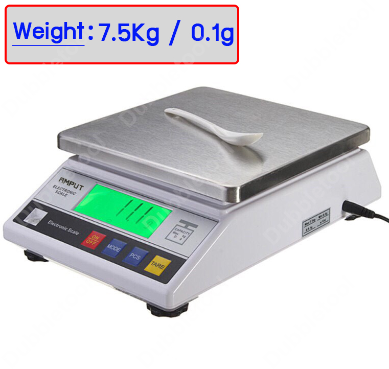 เครื่องชั่งดิจิตอลตั้งโต๊ะ 7.5kg ความละเอียด 0.1กรัม Digital Scale 7.5 Kg/0.1g