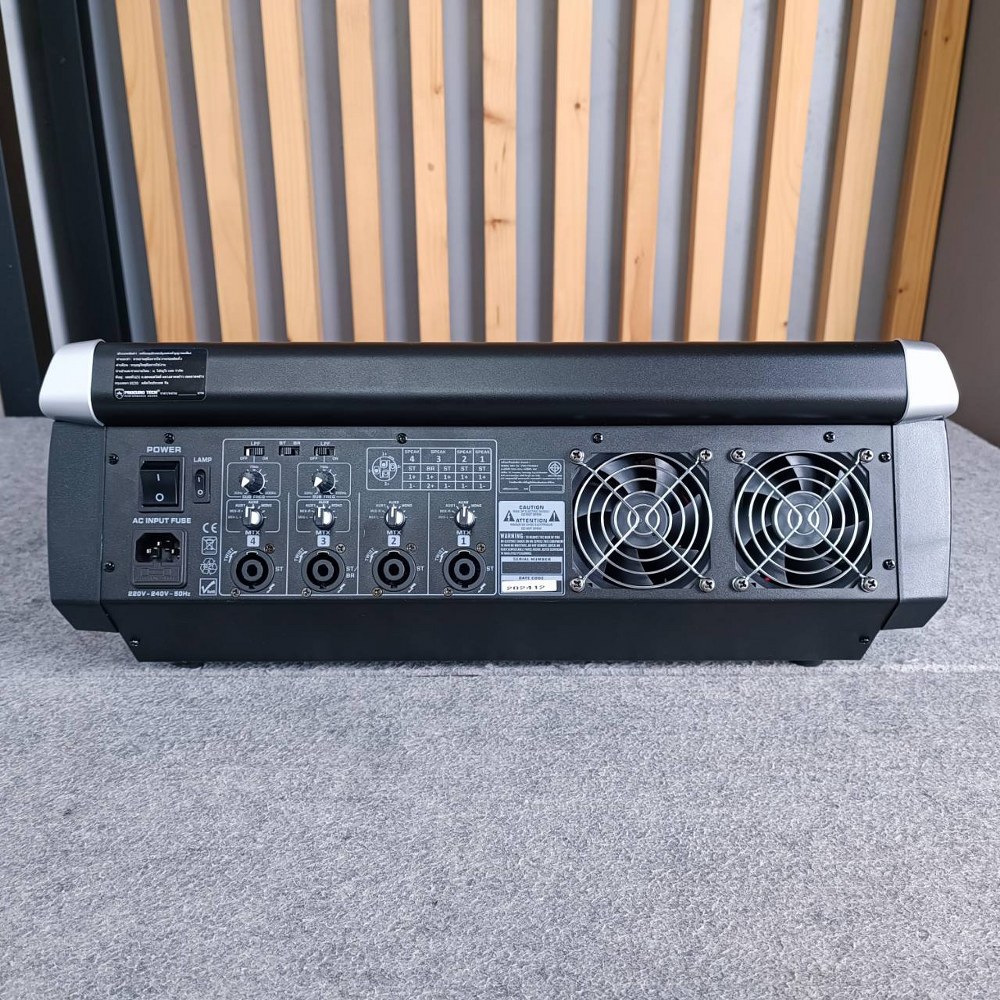 PROEUROTECH PMX-P8400 X4 POWERMIXER+บูลทูส เพาเวอร์มิกเซอร์ รุ่นใหม่ โปรยูโรเทค 8 ช่องไมค์ 4 ช่องขับลำโพง 400 วัตต์ ตัดความถี่ซับได้ PMXP8400X4 เอไอ-ไพศาล