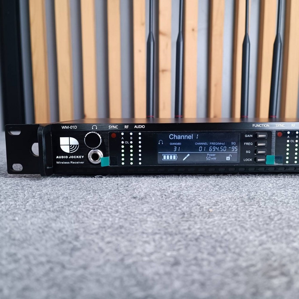 A&J AUDIO JOCKEY WM-01D ไมค์ลอยคู่ WM 01D WM01D ไมค์ไร้สาย wireless Microphone ไมค์ลอย เอไอ-ไพศาล